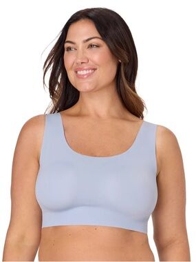 Bali Comfort Revolution Easylite Seamless Wireless Bra 2XL in silver satin